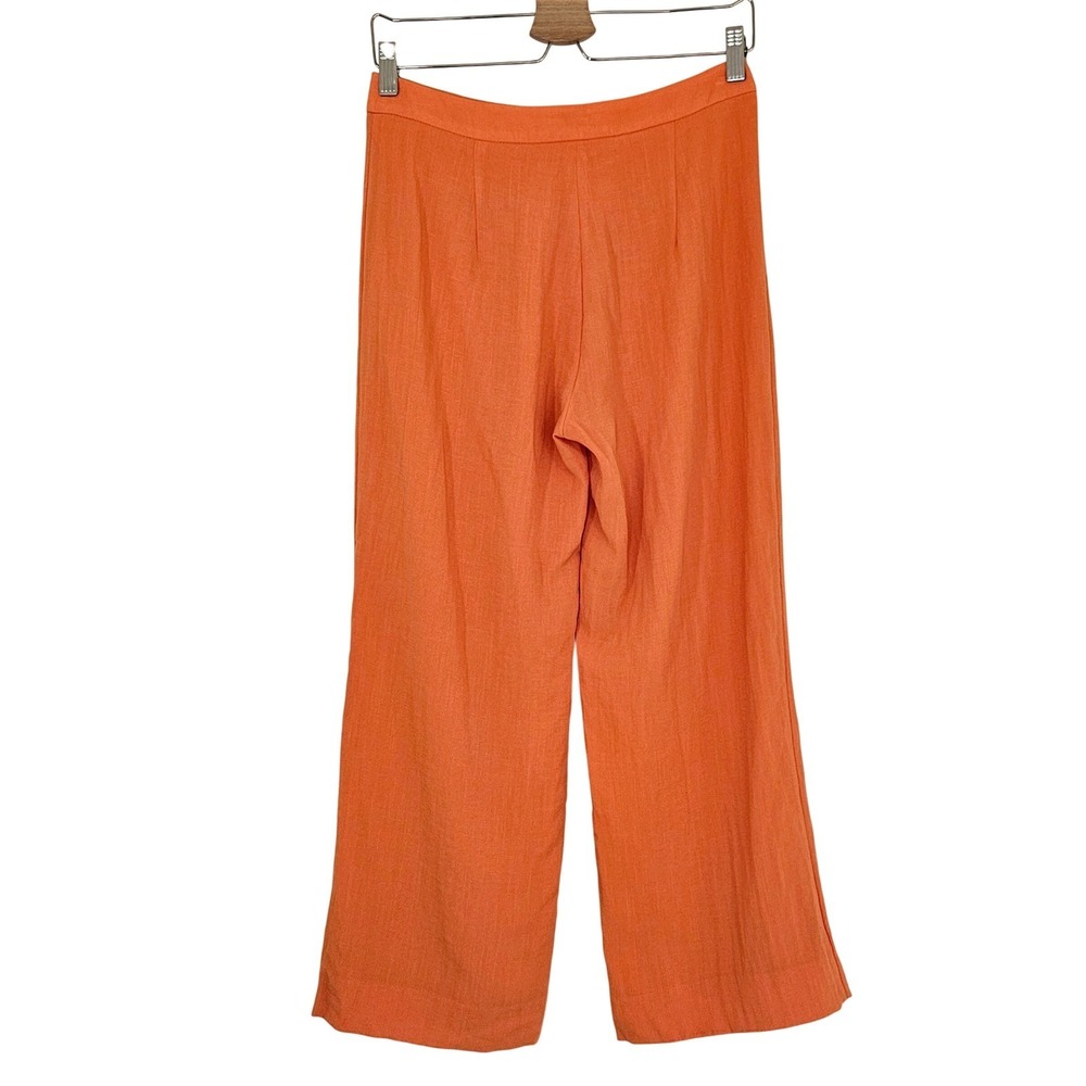KOOKAÏ Orange Wide Leg Pants Women's Size 36 EU Tailored Trousers - Picture 11 of 12